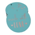 thumbnail image 1 of Inkdotpot Pack Of 50 Made With Love Text Favor Paper Tags Craft Real Rose Gold Foil Hang Tags, 1 of 1