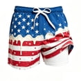 thumbnail image 4 of Kids Patriotic Swim Shorts Boys Girls 4th of July Ice Cream Print Summer Beachwear Independence Day Bathing Trunks Blue, 4 of 4