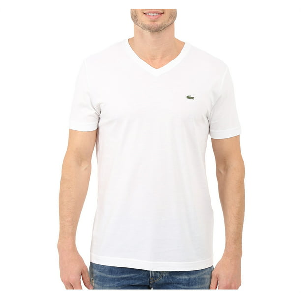 Lacoste - lacoste men's short sleeve v-neck pima cotton jersey t-shirt ...