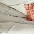thumbnail image 4 of Porch & Den  Norris Lattice Cotton Duvet Cover White King, 4 of 5