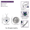 thumbnail image 5 of Beautlace Forever Love Butterfly Heart Necklace,925 Sterling Silver Rose Flower Pendant Necklace Jewelry Birthday Christmas Valentines Mother's Day Gifts for Women Mom -Mystic Topaz, 5 of 9