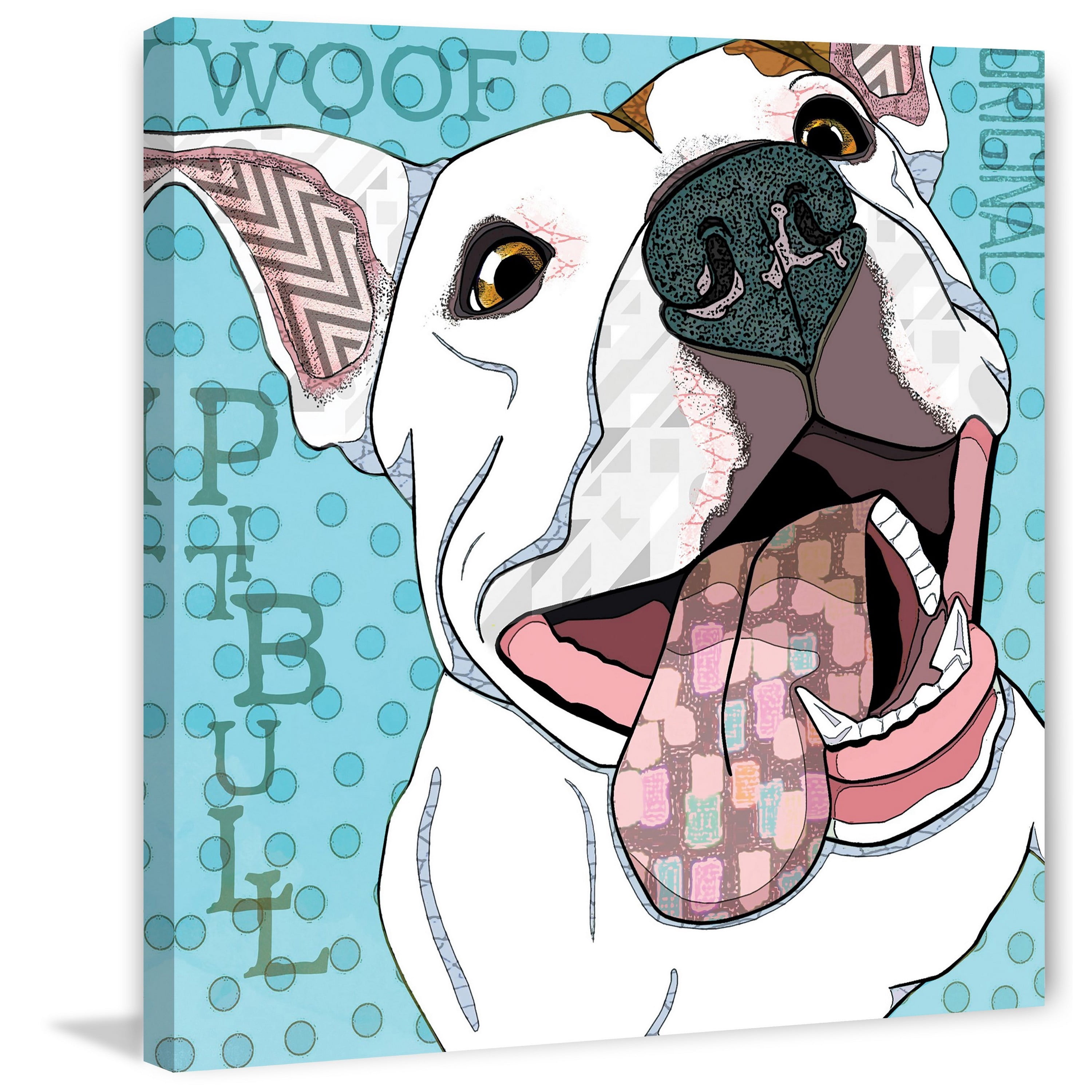 Marmont Hill White Pittie Painting Print