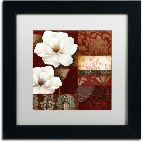 Trademark Fine Art "Flores Blancas III" Canvas Art by Color Bakery White Matte, Black Frame