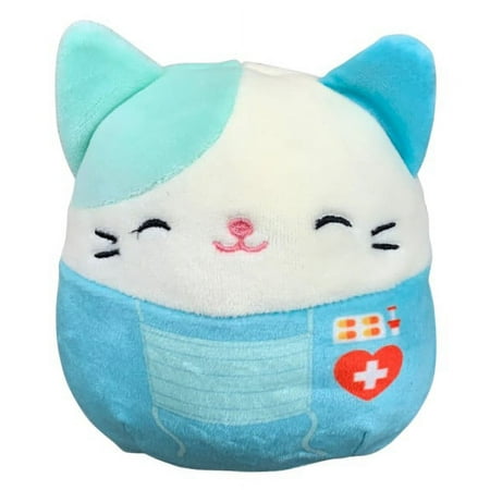 Squishmallow Heroes 5 inch Cassie the Cat Nurse Plush Toy, Stuffed Animal