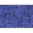 thumbnail image 1 of Ahgly Company Machine Washable Indoor Rectangle Patchwork Blue Transitional Area Rugs, 2' x 5', 1 of 4
