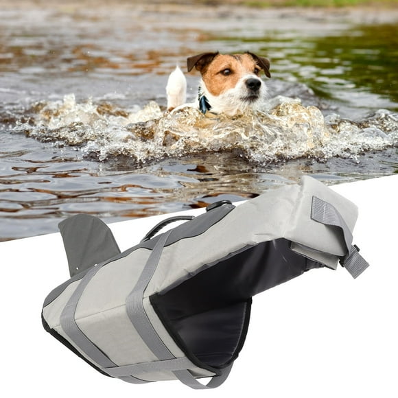 Dog Life Jacket,Canvas Sponge Shark Design Dog Swimming Protective Vest Pet Safety Vest Extended Durability