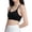 F058-Black, variant on Fashionable Sports Bra for Girls, Solid Color Cotton Bra for Puberty, Anti Exposure Underwear with Breast Pads, Suitable for Children Aged 9-15