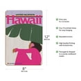 thumbnail image 2 of Hawaii - Lady in Pink - United Air Lines - Vintage Airline Travel Poster by Pegge Hopper - 8 x 12 inch Vintage Wood Art Sign, 2 of 4