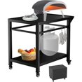 thumbnail image 3 of GETYES Outdoor Pizza Oven Table Cart with Waterproof Cover, Movable Food Prep Table, Grill Stand, 3 of 9
