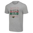 thumbnail image 2 of Men's Starter Heather Gray Minnesota Wild Four Team Name Logo T-Shirt, 2 of 3