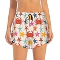 thumbnail image 2 of Hirioo Crabs And Seastars for Women's Double Layer Athletic Shorts High-Performance Gym Shorts with Inner Pocket, Elastic Waistband-X-Large, 2 of 7