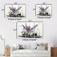 thumbnail image 4 of Designart Minimalism framed wall Art, violet Beige Minimalism Balance And Contrast Pottery , Minimalism Large framed wall art decor, Purple Modern White Framed Wall Art, White Color Frame, 4 of 5