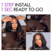 LUVME 1 SEC INSTALL WIG | Mature Boss Brown Ombre Highlight / Natural Black / Salt and Pepper Loose Wave Glueless Minimalist HD Lace Wig
