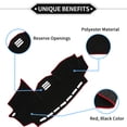 thumbnail image 3 of Cubierta de tablero de Unique Bargains compatible con Toyota, alfombrilla de tapete de tablero frontal de poliéster negro y rojo antideslizante, 3 of 6
