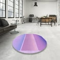thumbnail image 4 of Ahgly Company Machine Washable Indoor Rectangle Transitional Purple Area Rugs, 2' x 4', 4 of 7