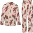 thumbnail image 5 of Top-kevin Pajama Sets for Womens Boots Cactus Hearts Arrows Hats Loose Button Down Long Sleeve Shirts And Pants Set, 5 of 6