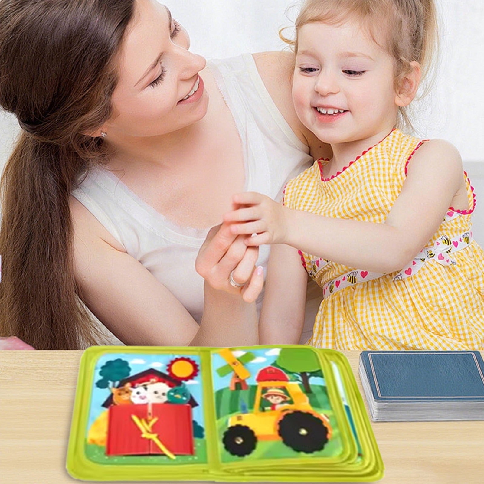 Tibatoes - Tableau D'activités Montessori En Feutre, 25 Jeux éducatifs Sans écran Pour Les Voyages En Voiture | Jeu Portable Pour Enfants 2-5 Ans - 6
