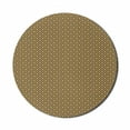thumbnail image 1 of Abstract Mouse Pad for Computers, Vintage Layout of Rhombus in Brown Shades Geometric Squares, Round Non-Slip Thick Rubber Modern Gaming Mousepad, 8" Round, Mustard Pale Brown, by Ambesonne, 1 of 2