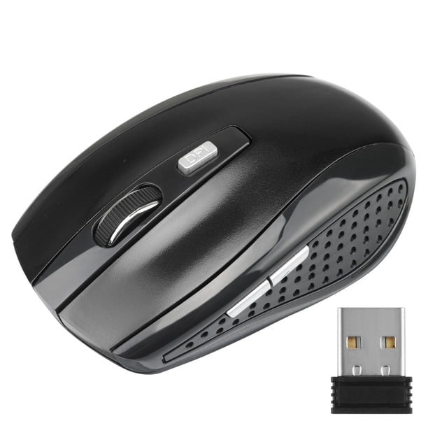 Methold Ratón óptico inalámbrico para computadora 6 botones Ratones para juegos Portátil Negro Type3 NO3