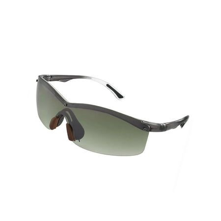 Gray Half Rimless Nose Pad Decor Single Bridge Tinted Lens Sunglasses Eyeglasses