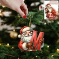 thumbnail image 2 of dajkiuy 26 Letter Ornaments Christmas Tree Decoration, Personalized Initial Letter Santa Claus Pendant for Christmas Tree Party Gifts DIY Decor, 2 of 4