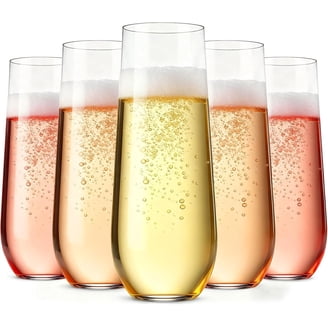 MEKBOK 40 Pcak Plastic Stemless Wine cocktail Whiskey Champagne Glasses, 12  Oz Wine Glasses Gold Rim Disposable Clear Unbreakable Cups for Party Bars  Wedding Tasting (Diamond-shaped). - Walmart.com
