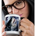 thumbnail image 2 of 3drose, Great White Shark, 11oz Two-tone Black Mug, 2 of 6