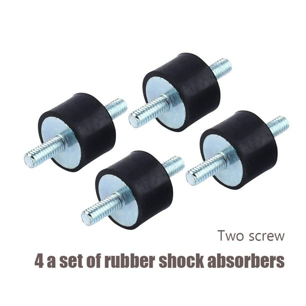 M4 Soportes de Goma para amortiguadores, antivibración, silencioso, para Coche, Barco, Paquete de 4 (M4 15 x 10 mm) Ecomeon no