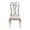 Champagne, variant on Set of 2 Dark Oak Side Chairs with Unique Metal Back / Refined Seating for Home