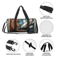 thumbnail image 4 of Fotbe Colorful Koi Fish Art Bolsa Deportiva de Lona Plegable con Estampado, Bolsa de Gimnasio con Bolsillo Seco/Húmedo, Bolsa de Viaje Ultraligera de Gran Capacidad, 4 of 6