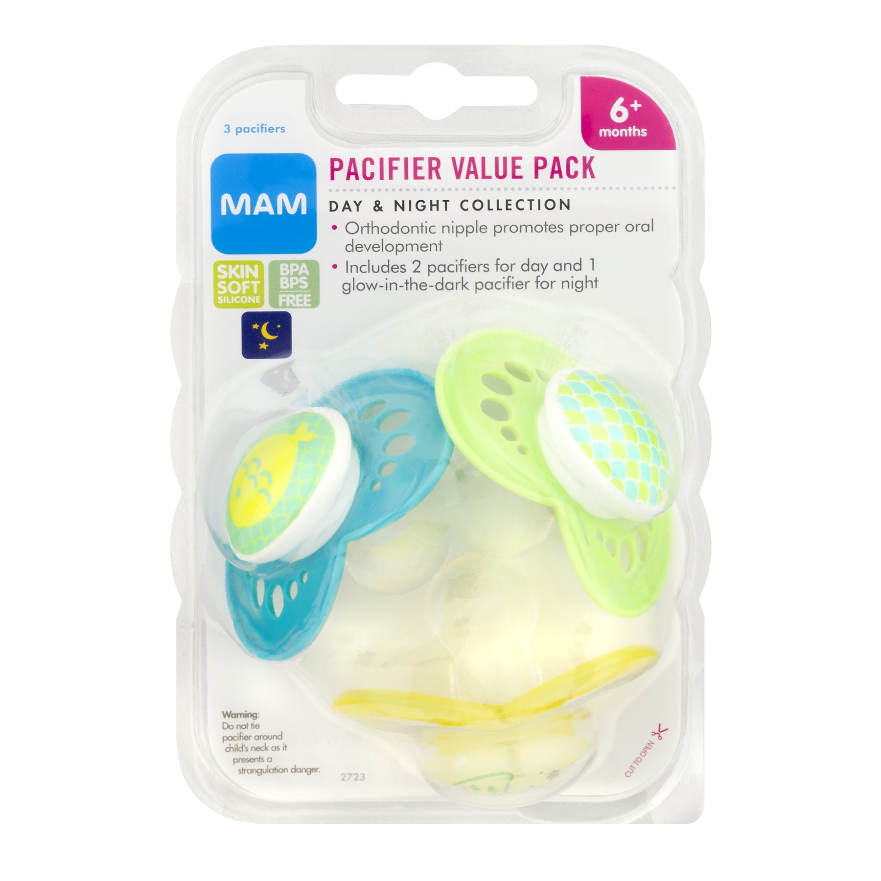 Whale/Lobster Tooth-Friendly Dummy MAM Original Silicone Dummies in a Set of 2 Baby Dummy Made of Special MAM SkinSoft Silicone with Dummy Box 0-6 Months