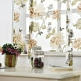 thumbnail image 6 of Farfi Flower Roman Curtains Kitchen Valance Tulle Sheer Panel Bedroom Window Drape (Red,80*100cm), 6 of 12
