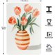 thumbnail image 4 of Jarrón naranja a rayas de acuarela con flores, letreros metálicos, decoración de pared de hojalata, 8 x 12 pulgadas, 4 of 8