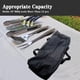 thumbnail image 4 of Bolsa de lona para almacenamiento de barbacoa | Organizador de tela grande de 26.8x8.7x5.5in para herramientas de parrilla, camping, viajes, deportes, bolsa con cremallera multiusos, negro | Asas, 4 of 6