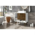 thumbnail image 2 of Manhattan Comfort Liberty 31.49" Bathroom Vanity Sink in White and Rustic Brown, 2 of 10