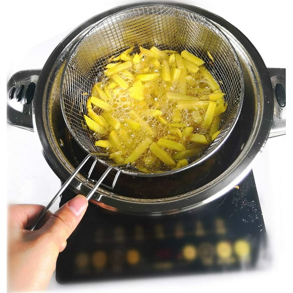 6QT Deep Fryer Set with Stainless Steel Basket and 3-Ply Frying Pot