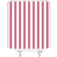 thumbnail image 3 of White Pink Shower Curtain Modern Abstract Geometric Stripes Lines Classic Farmhouse Creative Fashion Fabric Bathroom Decor Curtain with Hooks, 3 of 3