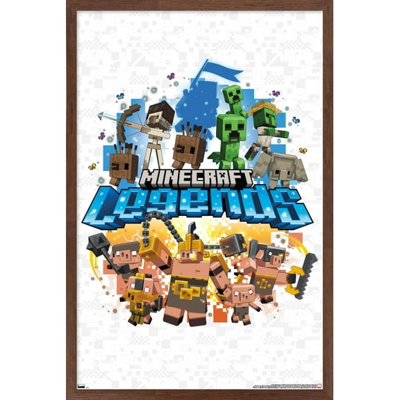 Minecraft: Legends - White Wall Poster, 22.375" x 34" Framed