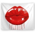 thumbnail image 2 of Tapiz para colgar en la pared, estilo pop art moderno, con labios rojos, 150 x 130 cm, 2 of 2