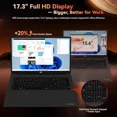 thumbnail image 6 of 17.3" New Business Laptop, AMD Ryzen 7 7735HS (8C/16T), 16GB RAM 1TB NVMe SSD, Radeon 680M for Light Gaming, PD 100W Type-C WiFi-6E BT5.2 Fingerprint Unlock Backlit Keyboard for Working & Student, 6 of 7