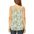 thumbnail image 2 of Green Woodland Camo Light Juniors Flowy Side Slit Tank Top Multi LG, 2 of 2