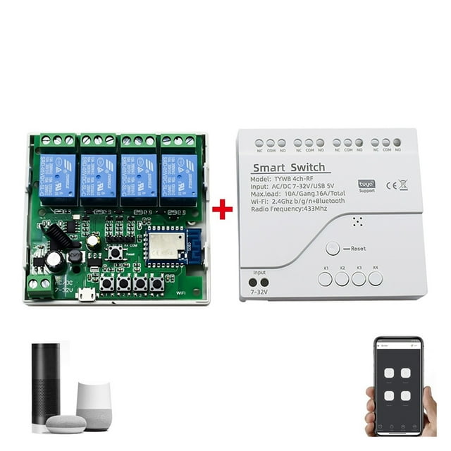 Garage Door Opener Controller Smart Switch On Off Relay Module Gate Open Voice Control ,Easy to Install