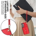 thumbnail image 5 of For Samsung Galaxy S24 5G RFID Blocking Protective Purse Wallet Case Magnetic Organ Style Flip Cover Multi-Card Slots Pocket With Detachable Shoulder Strap And Wrist Strap,Red,For Galaxy S24 (5G), 5 of 10