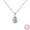 White, variant on S925 Sterling Silver Drop-shaped Zircon Necklace