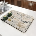 thumbnail image 4 of Coffee Bar Mat Rubber Dish Drying Mat For Kitchen Counter Coffee Mat for Home Bar Gift Kitchen Mat Coffee Bar Accessories Decorative Coffee Shop Chocolate Dish Drying Pad 23.5x15.5in, 4 of 6