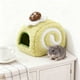 thumbnail image 4 of Cama cálida para hámster, escondite, suave, acogedora, encantadora, pequeña casa para mascotas, hábitat lindo de invierno Verde, 4 of 7