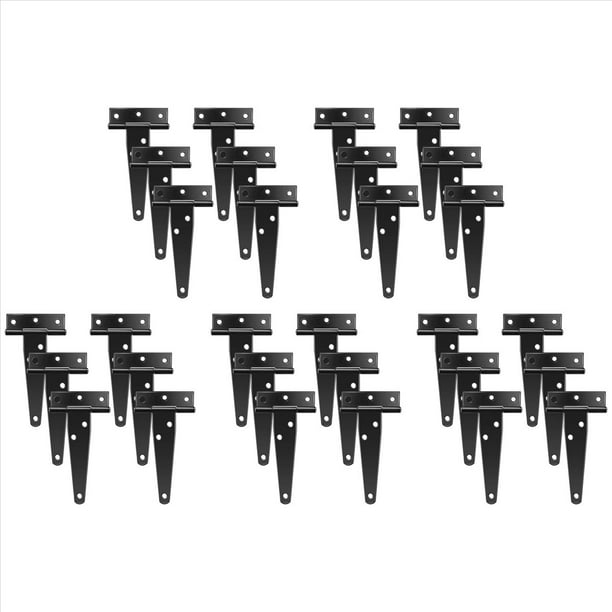 30 Uds., 4 Pulgadas, Bisagras con Correa en T, Bisagra RúStica con Correa para Puerta, Bisagras Negras para Puertas y Ventanas, Vallas y Graneros