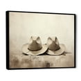 thumbnail image 2 of Designart "Simplicity Cowboy Hats" Cowboys Floater Framed Canvas Wall Art, 2 of 7
