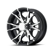 15X6 6-Lug on 5.5" Aluminum T07 Trailer Wheel - Black - T07-56655BM