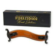 Fiddlerman Wood Violin Shoulder Rest for 4/4 and 3/4 with Collapsible and Height Adjustable Feet